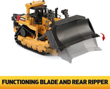 Load image into Gallery viewer, 1/50 Scale Diecast Metal Bulldozer Toy with Adjustable Blade for Kids