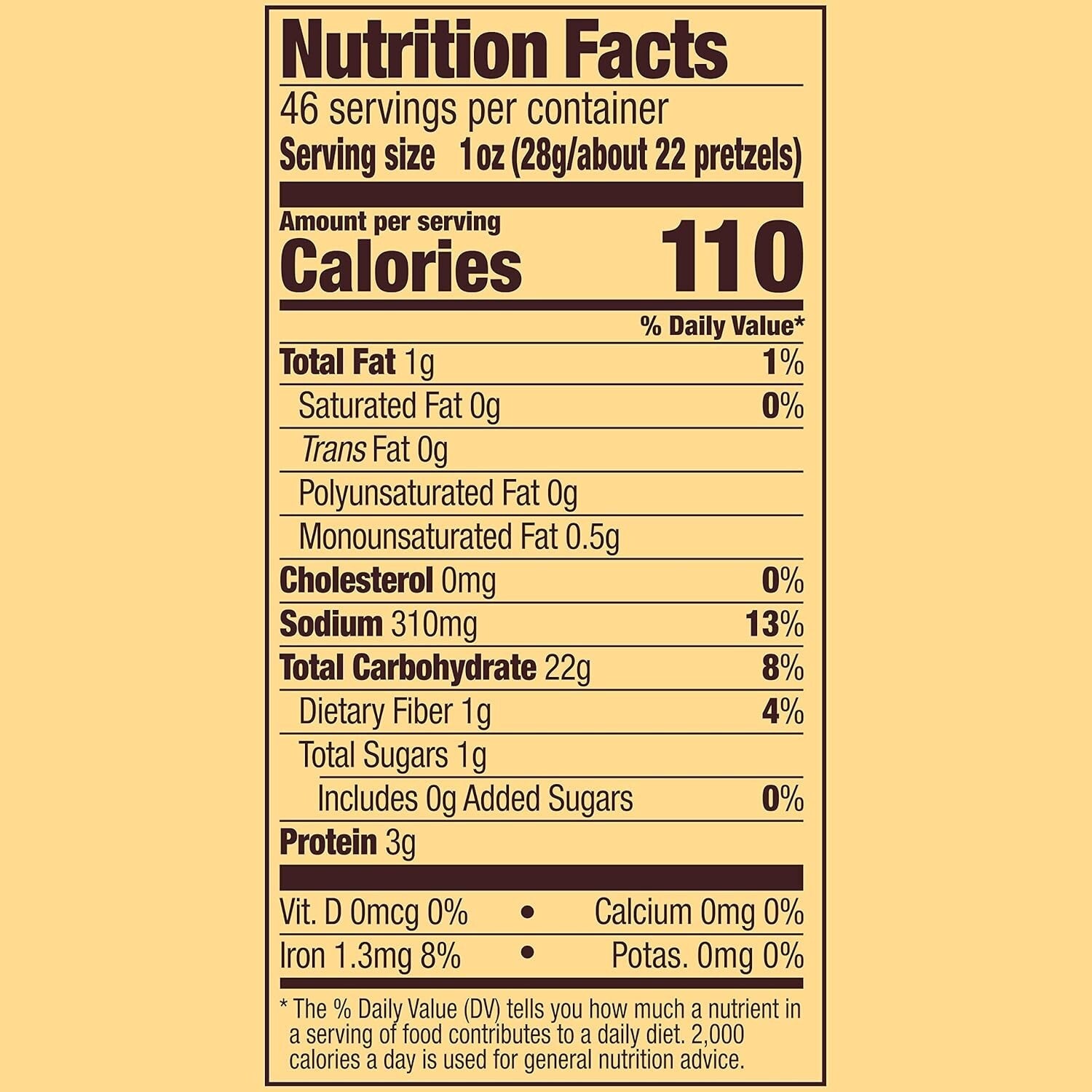 46 Oz Canister of Crunchy Pretzel Snaps - Perfect Snack for Parties and Games