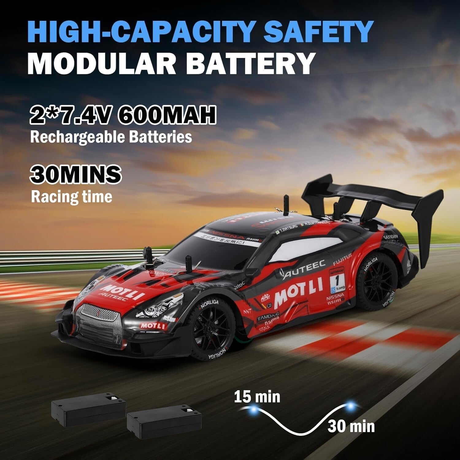 Exciting 4WD Remote Control Drift Car - 28KM/H with Multi-Functional Controller