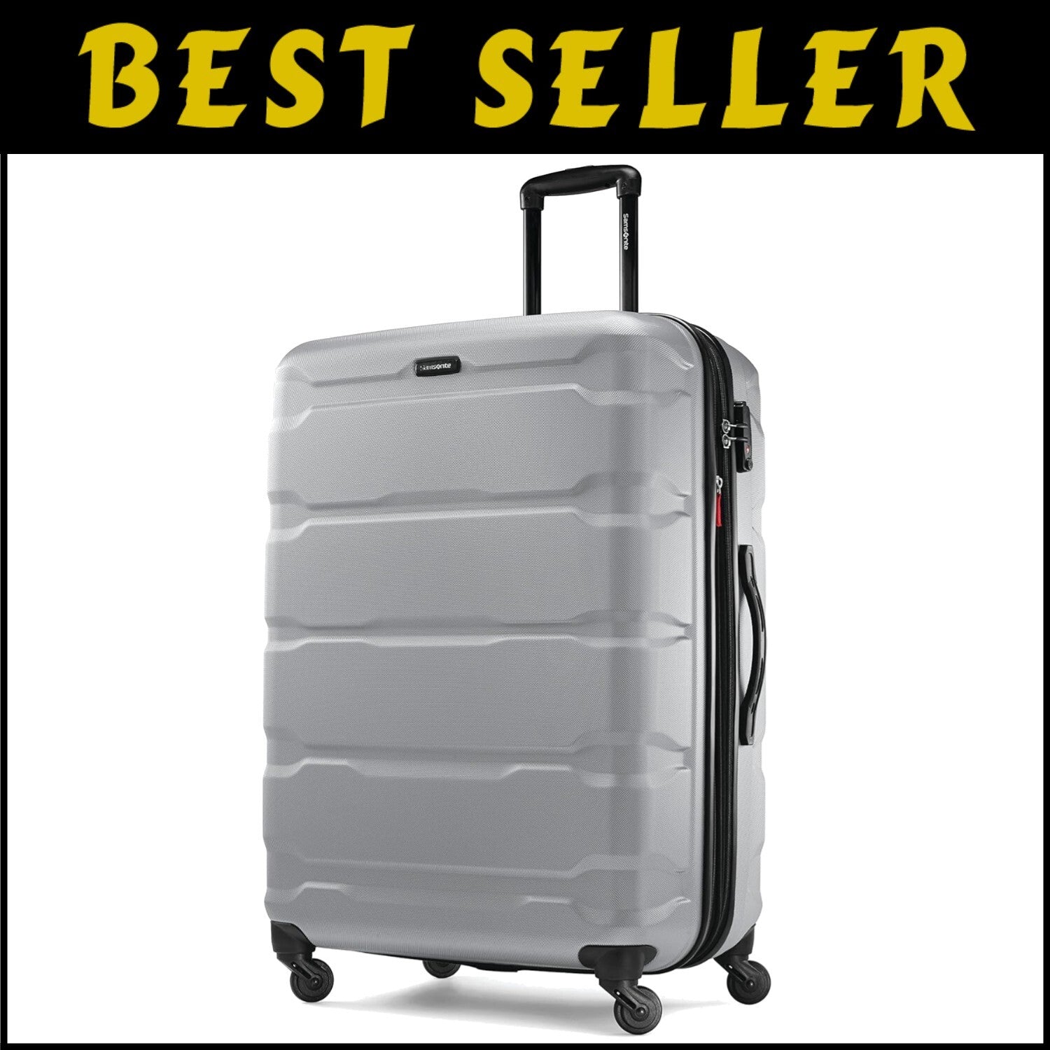 Omni PC 28-Inch Expandable Hardside Spinner Luggage - Silver, 10-Year Warranty