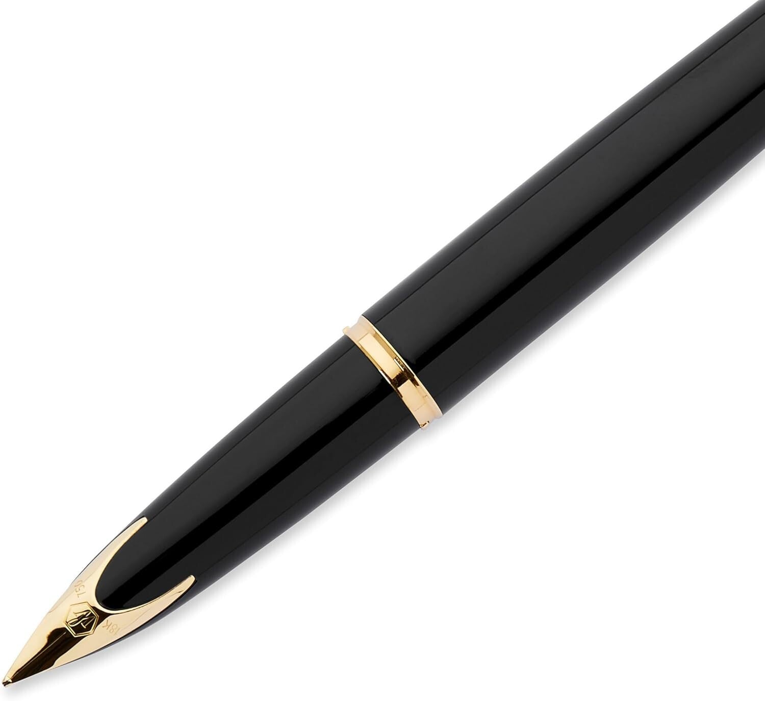 Elegant Carène Black Sea Fountain Pen with 23k Gold Clip - Gift Ready Box