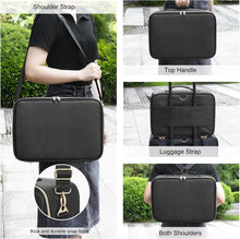 Load image into Gallery viewer, LED Makeup Bag with Adjustable Compartments &amp; Brush Holder - Travel Organizer