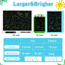 Load image into Gallery viewer, LCD Writing Tablet 2 Pack for Kids - 22inch + 10inch Colorful Drawing Boards