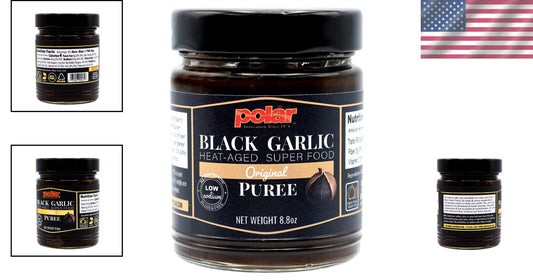 Black Garlic Puree Original 6-Pack - Sweet Umami Flavor in BPA-Free Glass