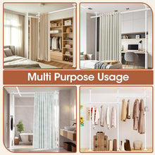 Load image into Gallery viewer, Heavy Duty Freestanding Partition Curtain Rod - 4-10ft Adjustable Privacy Screen