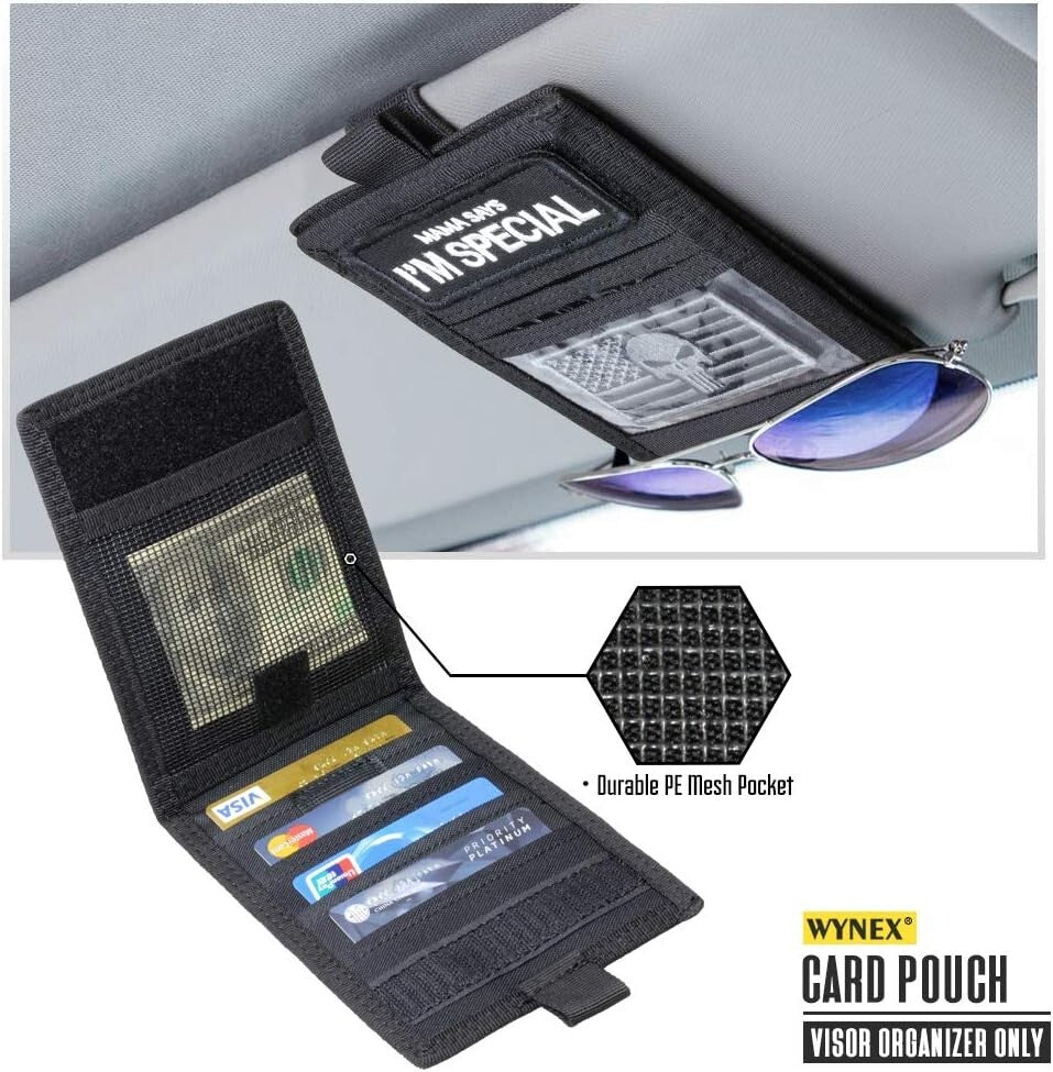 Durable Molle Visor Organizer with Elastic Slots - Compatible with F150, Tundra