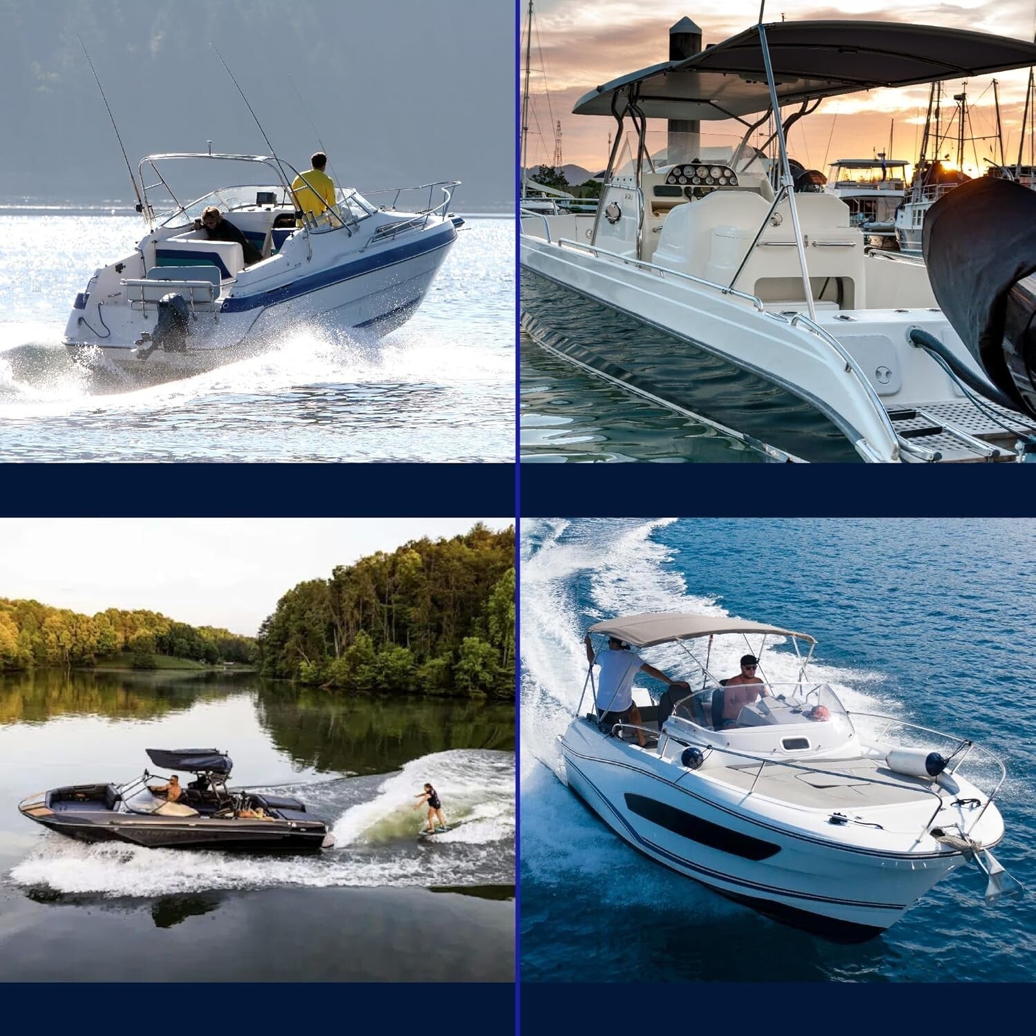 Premium Dual-Feed Outboard Motor Muffs with Quick Connect for Easy Flushing