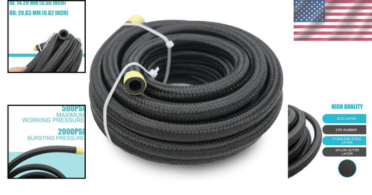 Versatile 10AN 20FT Coolant & Fuel Hose - High Pressure & Temperature Resilient