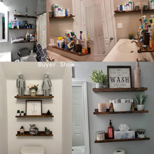 Load image into Gallery viewer, Sturdy Rustic Floating Shelves - Set of 3 for Wall Organization, 24 Inch Size