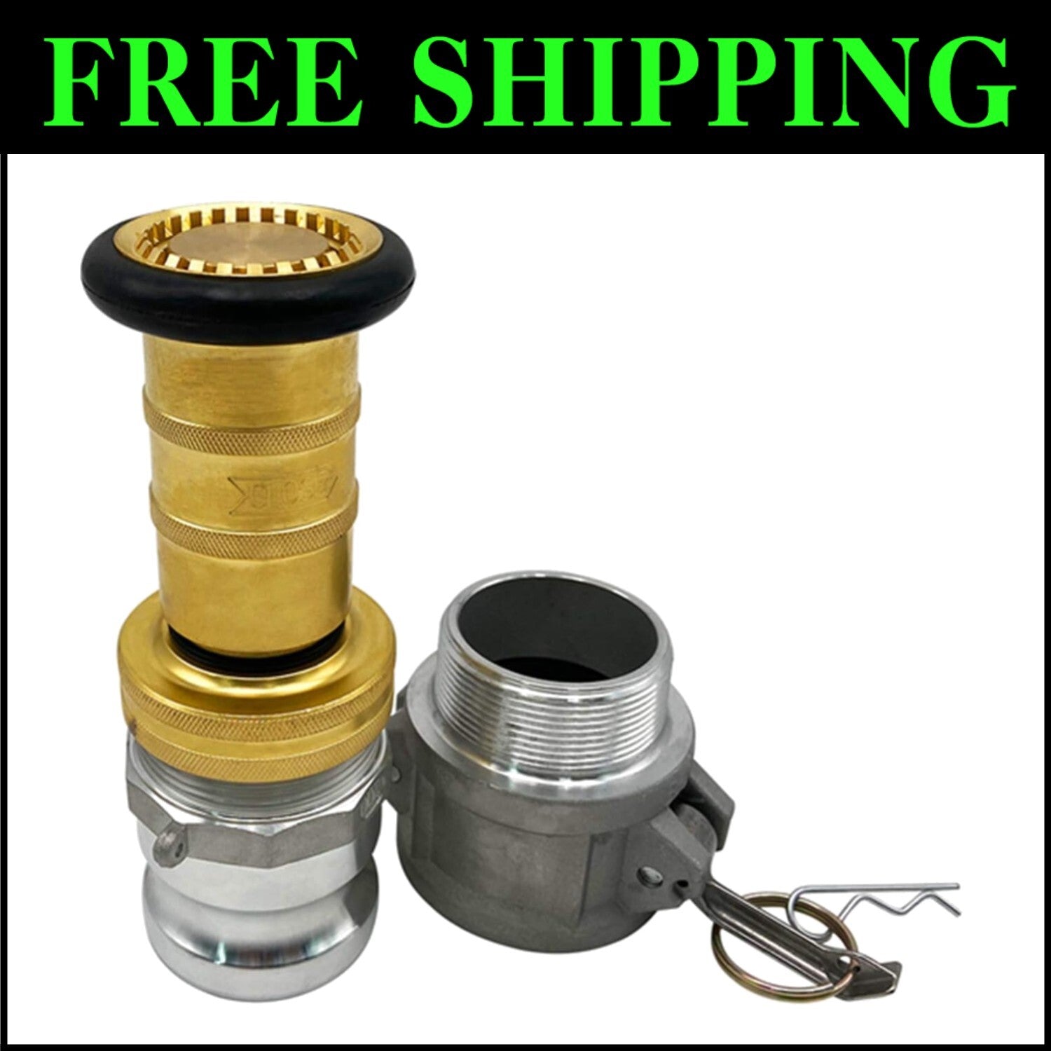 Adjustable 2-Inch NPSH/NPT Fire Nozzle - Versatile Spray Control Up to 100 PSI