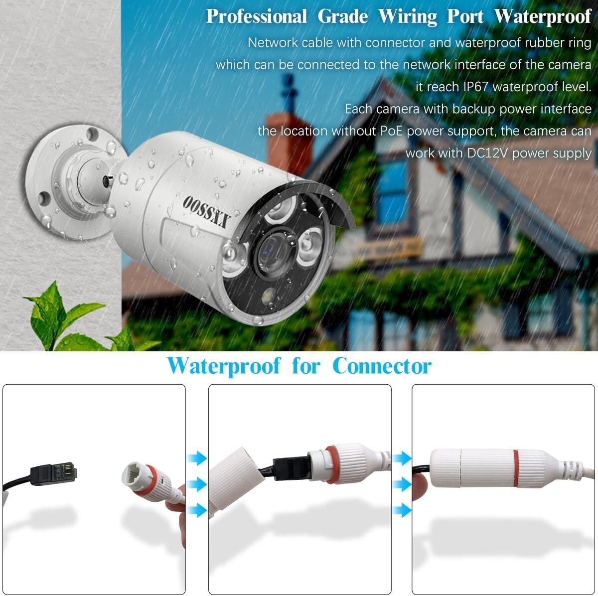 5MP 2.7K Outdoor Security Camera with Night Vision - AI Detection & 4TB Storage
