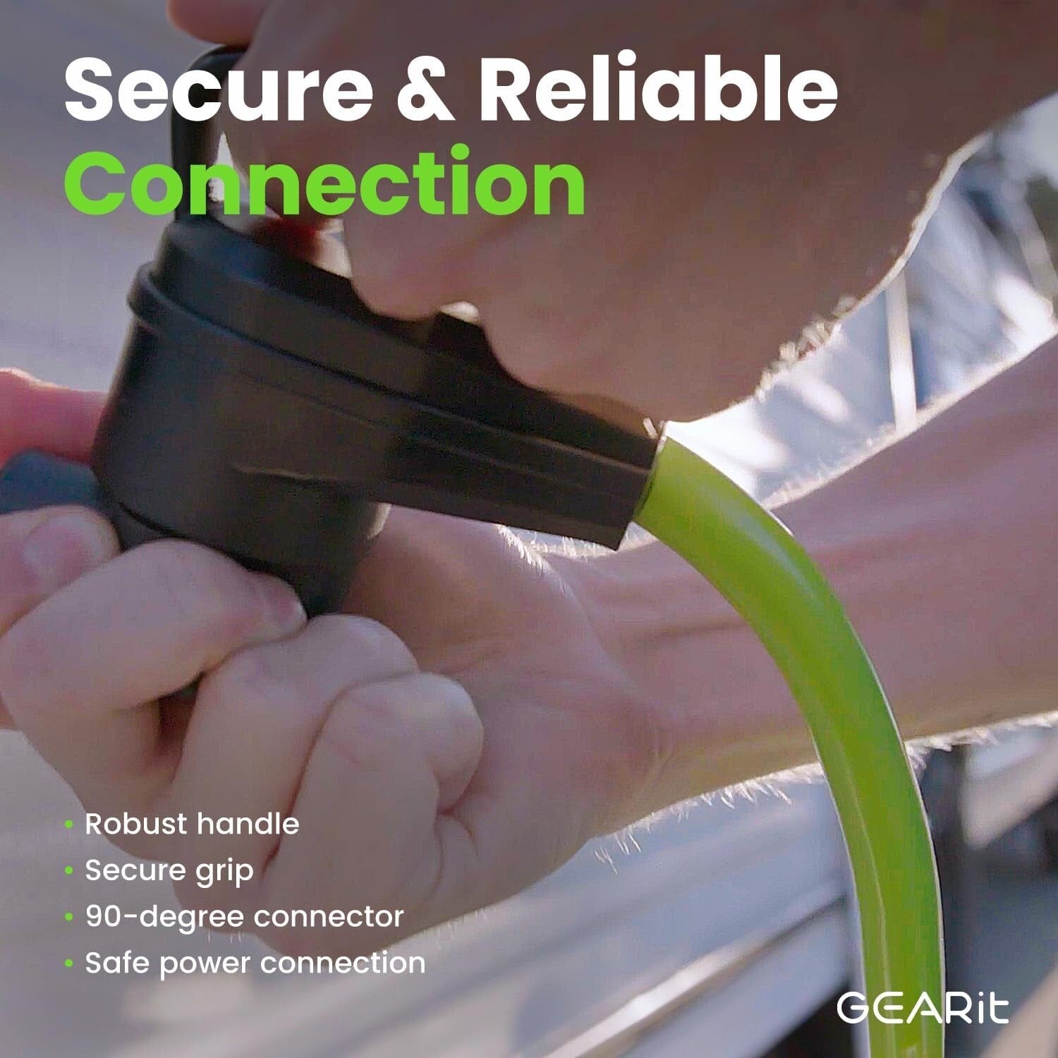 Premium 30 Amp RV Extension Cord 100ft - Bright Green TT-30 Plug for Safety