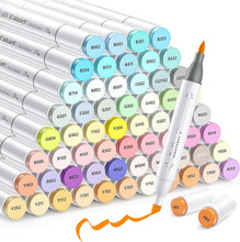 Load image into Gallery viewer, Complete 61 Color Pastel Marker Set with Ergonomic Case - Perfect for Drawings