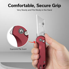 Load image into Gallery viewer, Lightweight Aluminum Pocket Utility Knife with Secure Blade Locking – Ideal Gift