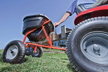 Load image into Gallery viewer, Lawn Care Revolution: 130 lb Tow-Behind Spreader with Direct Control from Seat