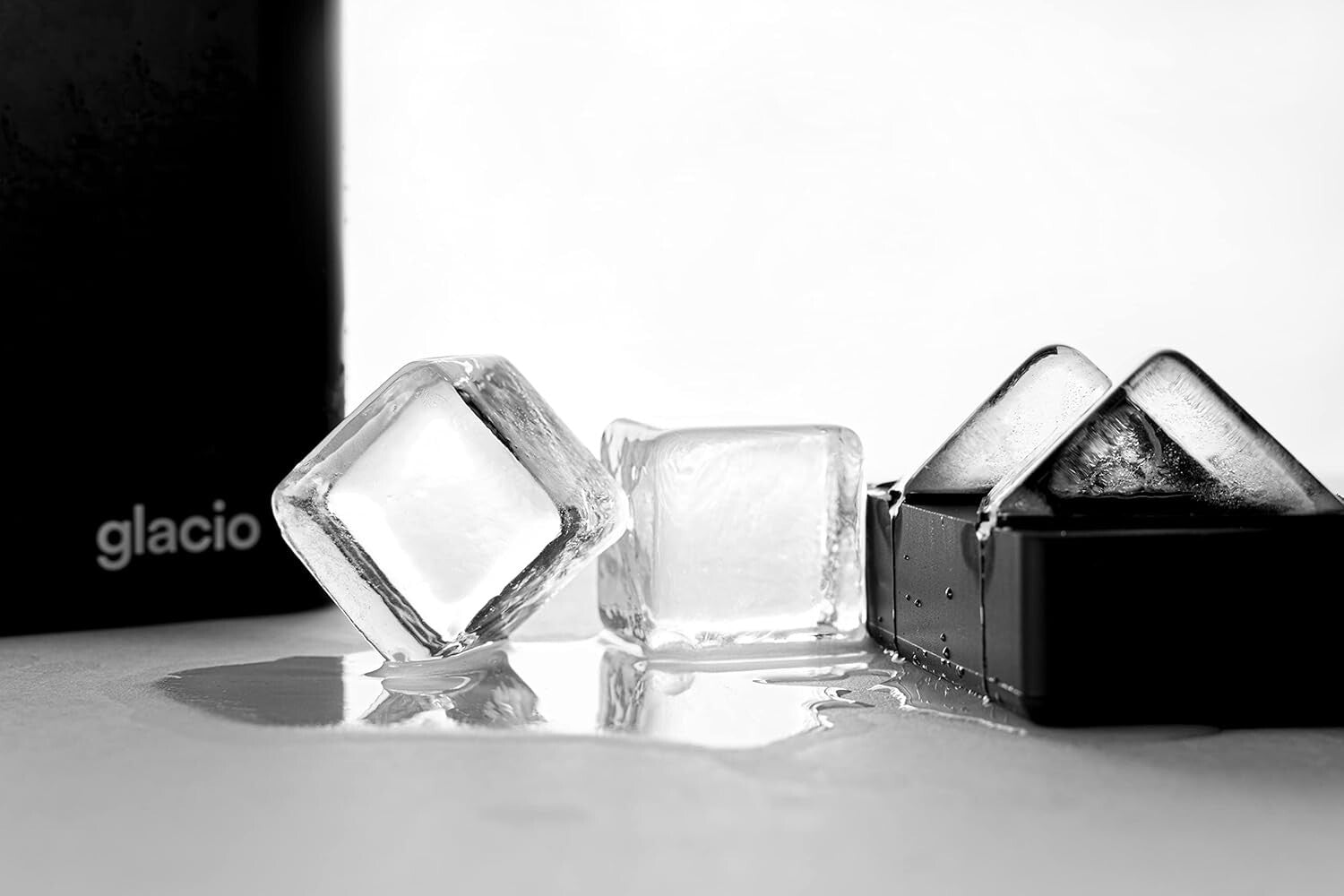 Directional Freezing Ice Cube Mold - Makes 4 Clear, Dilution-Free Whiskey Cubes