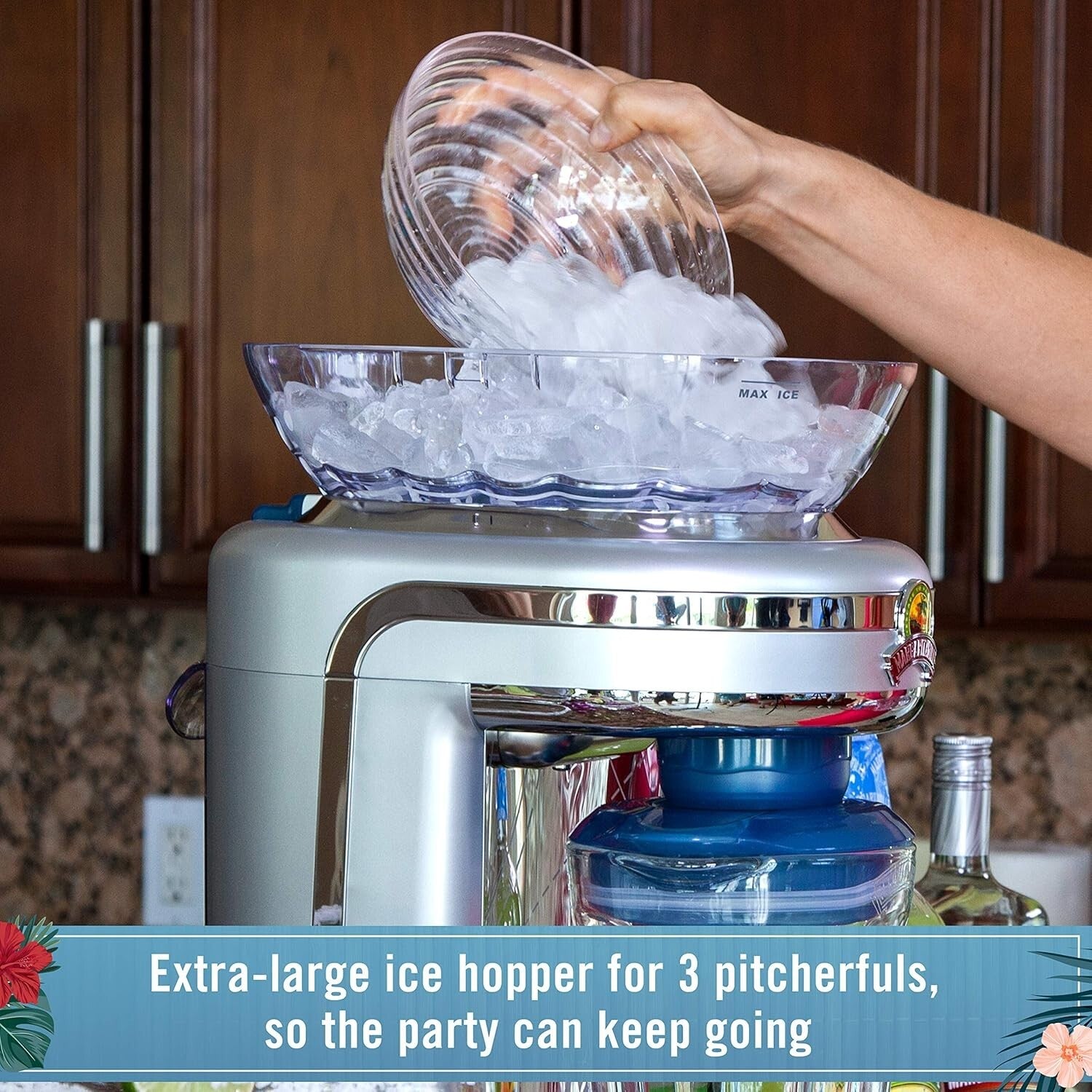 Key West Concoction Maker: Stainless Steel Ice Shaver for Parties & Gatherings