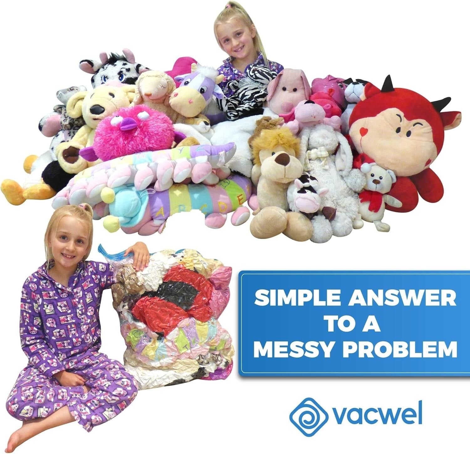 Extra-Large Vacuum Storage Bags - 47x35in Space Saver for Comforters & Clothing