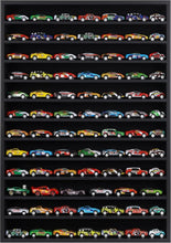 Load image into Gallery viewer, Open Front 1:64 Scale Toy Car Display Case - Wall Mount, No Door, Black
