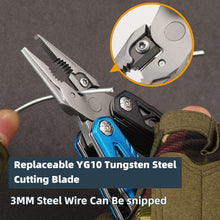 Load image into Gallery viewer, Compact Blue Multitool Hammer with Spring-Action Pliers for Adventure Seekers