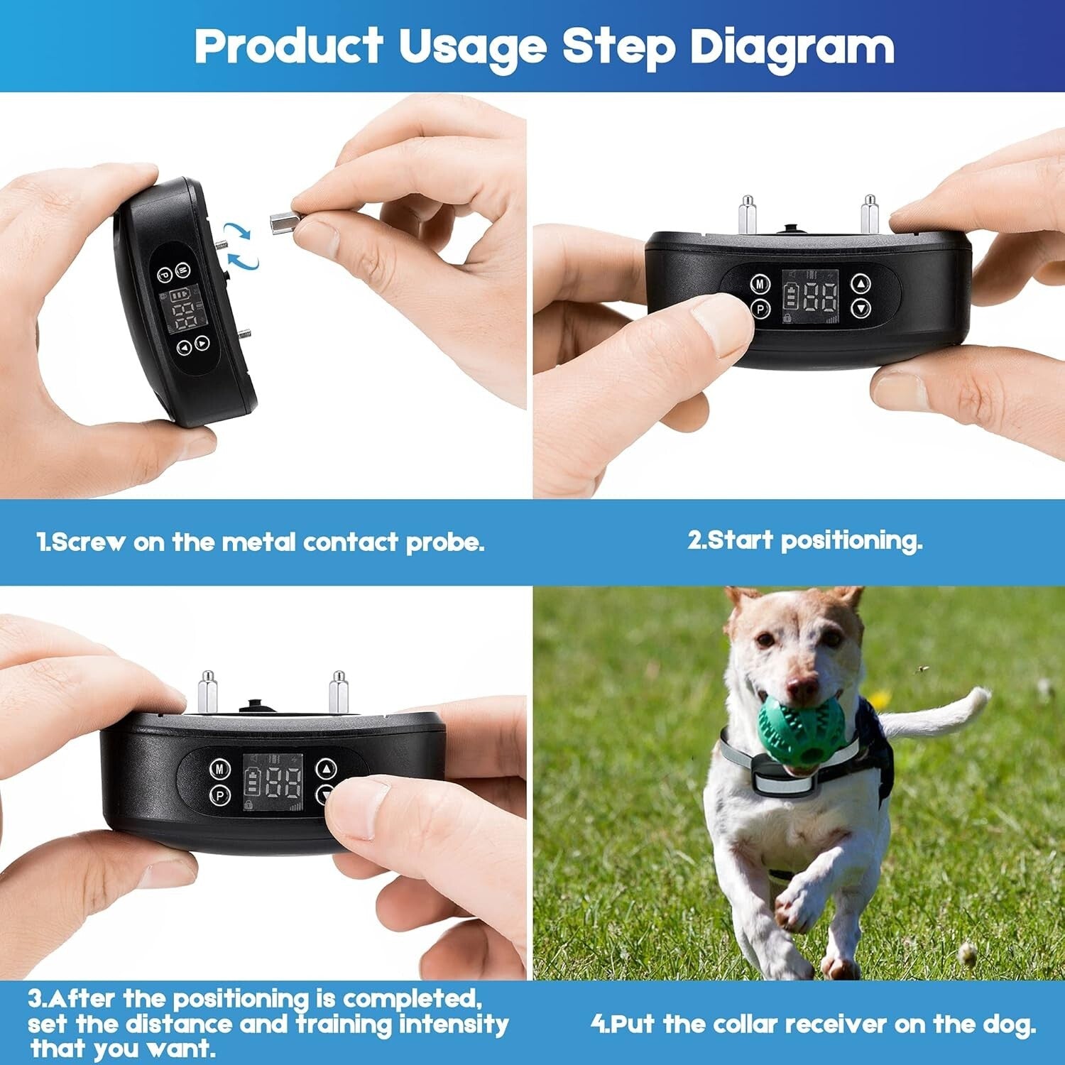 Safe & Adjustable GPS Wireless Dog Fence – Cover Up to 3300 ft! Easy Setup