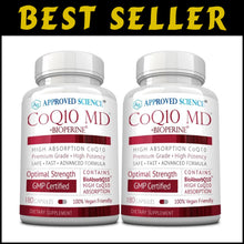 Load image into Gallery viewer, High Potency 300mg Vegan CoQ10 with BioPerine for Rapid Absorption - 360 Count