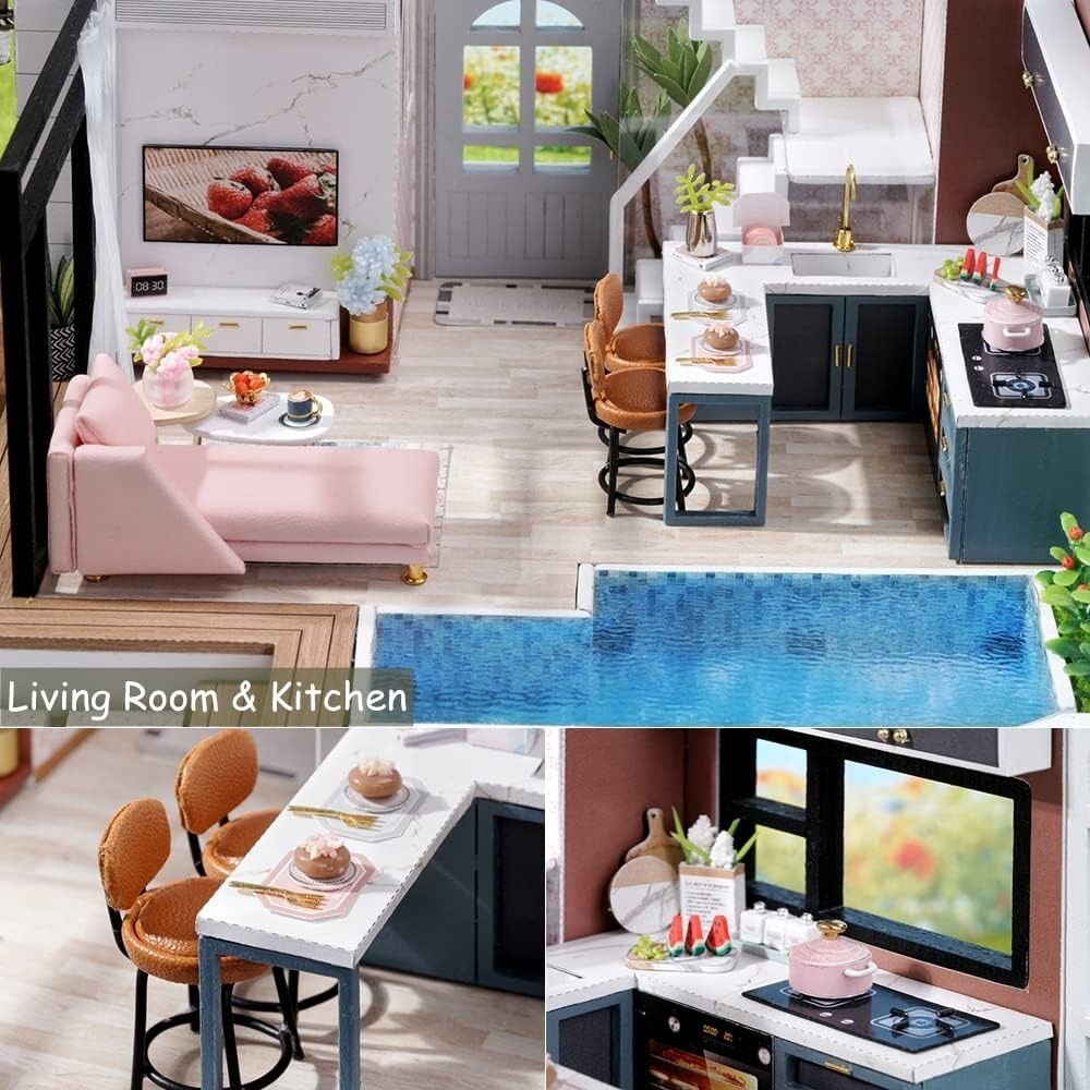 1:24 Scale DIY Dollhouse with Furniture and Music: Magical Crafting Experience