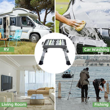 Load image into Gallery viewer, Heavy-Duty Adjustable Step Stool - Portable Folding Platform for RVs &amp; Trucks