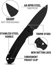 Load image into Gallery viewer, Lightweight CJRB Pyrite Pocket Knife – Perfect for Camping &amp; Everyday Carry