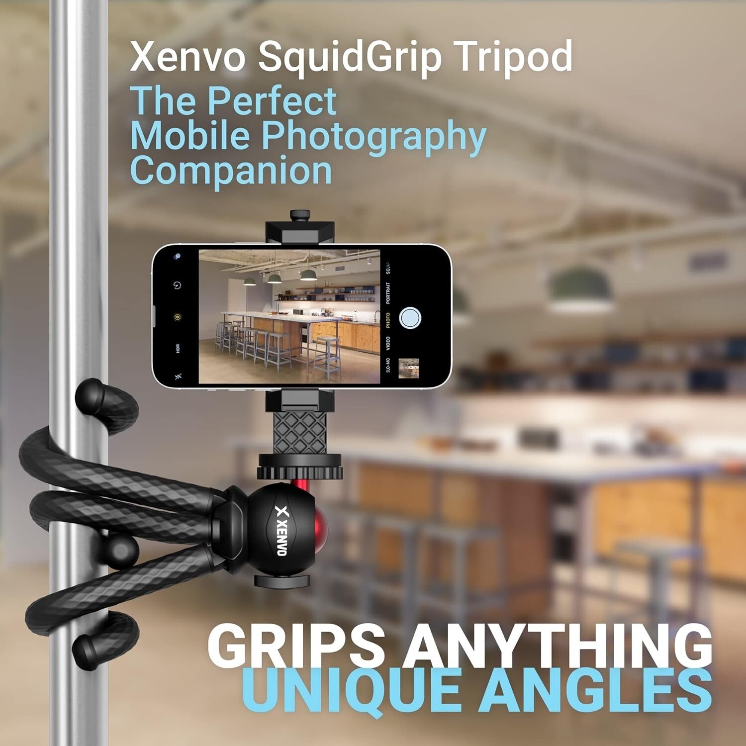 Heavy Duty Flexible Smartphone Tripod - Compatible with iPhone & GoPro