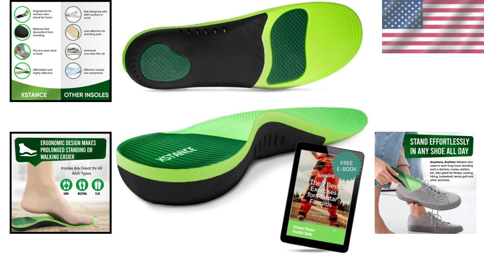 Arch Support Insoles for Flat Feet & Overpronation - Lasts up to 24 Months