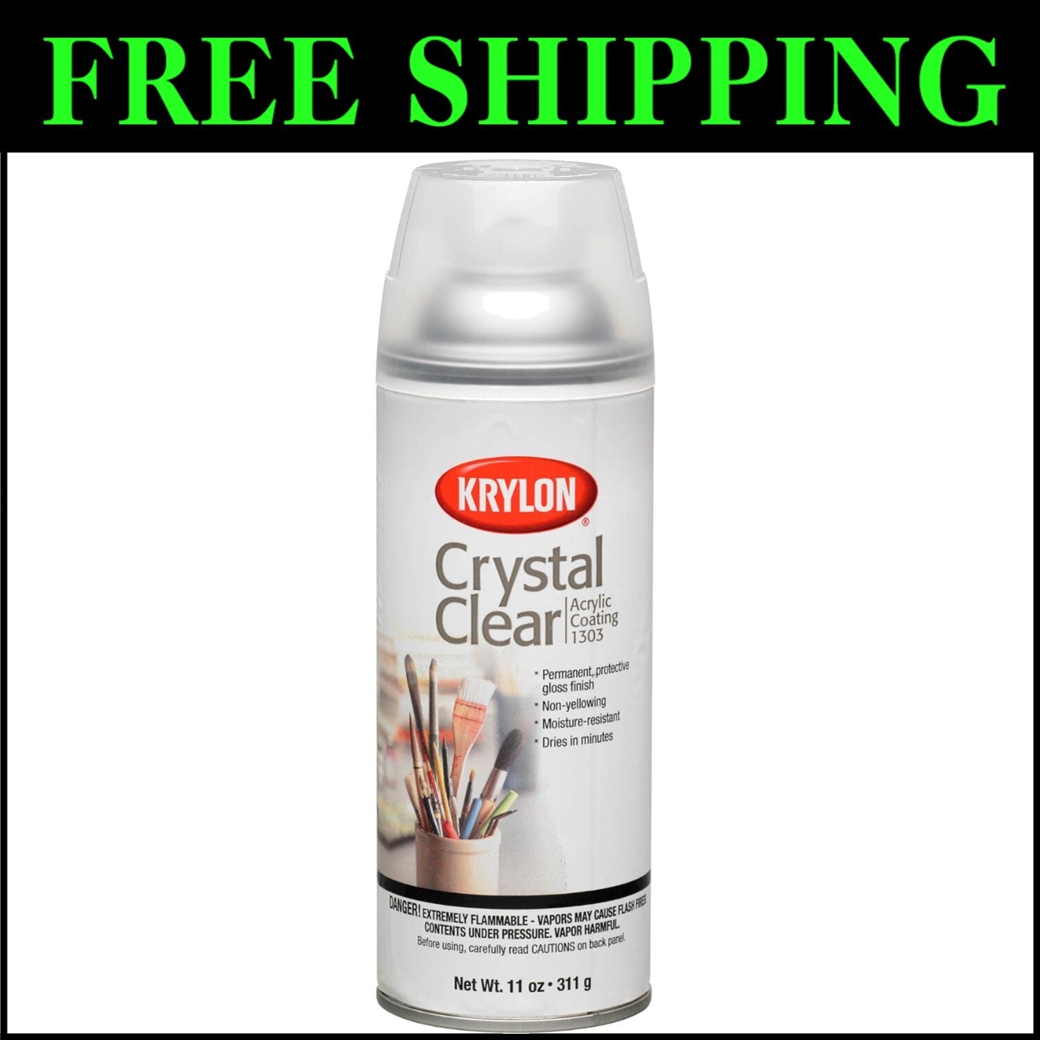 1303 Acrylic Spray Coating - 66oz Total, Stain Resistant for Crafts and Projects
