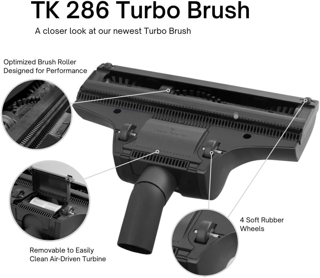 Energy-Efficient Turbo Brush Vacuum Attachment - Quiet, Versatile & Effective