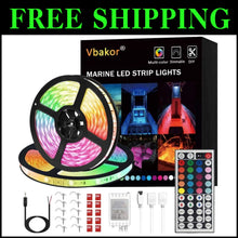 Load image into Gallery viewer, 50FT Waterproof Multi-Color LED Strip Lights for Boats - Remote Controlled