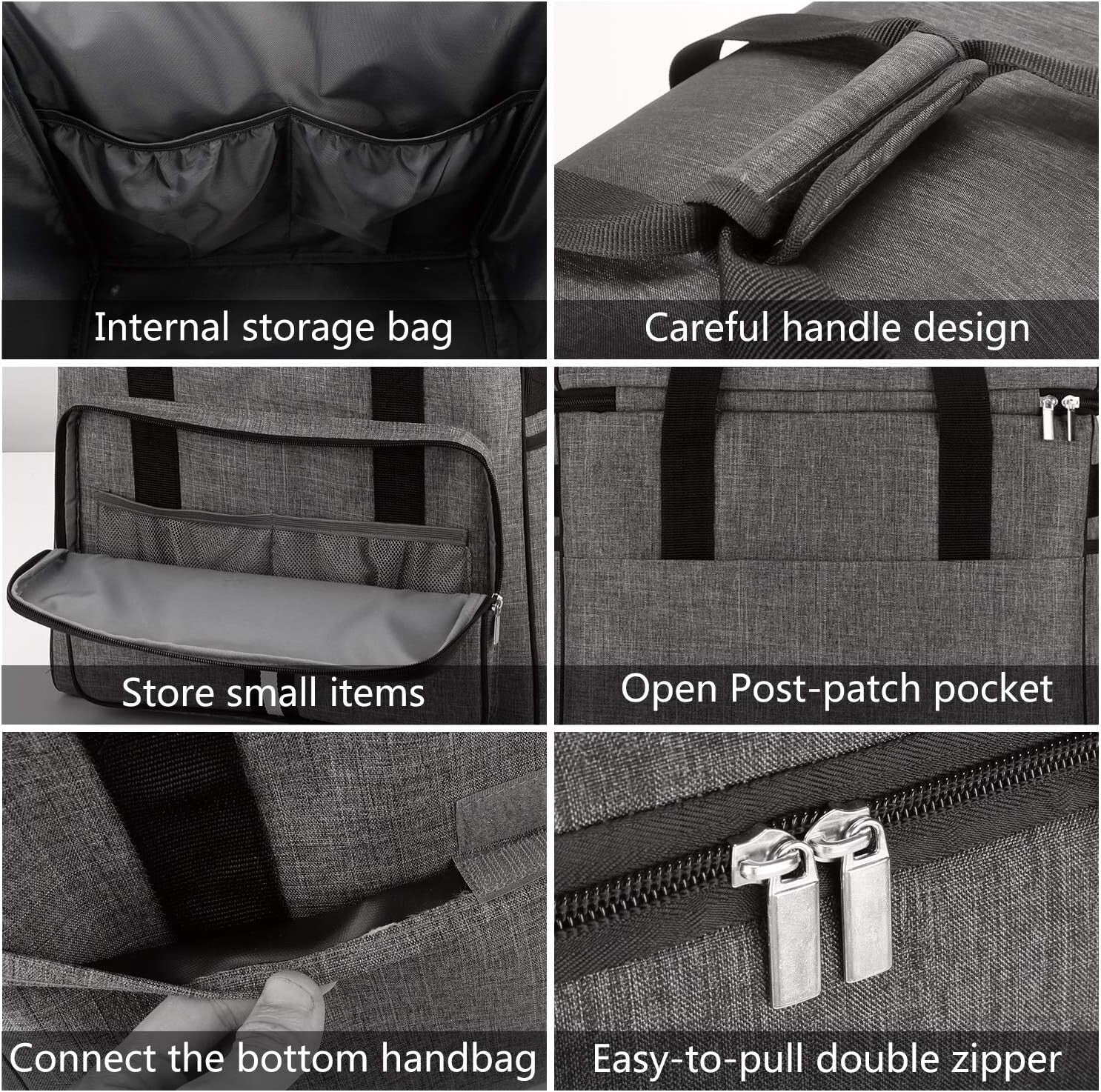 Ergonomic Kitchen Mixer Carrying Bag - Fits 6-8 Quart Mixers with Pockets