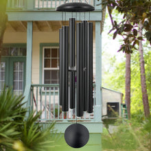 Load image into Gallery viewer, 60" Extra Large Metal Wind Chimes - Deep Tone Garden Decoration in Black
