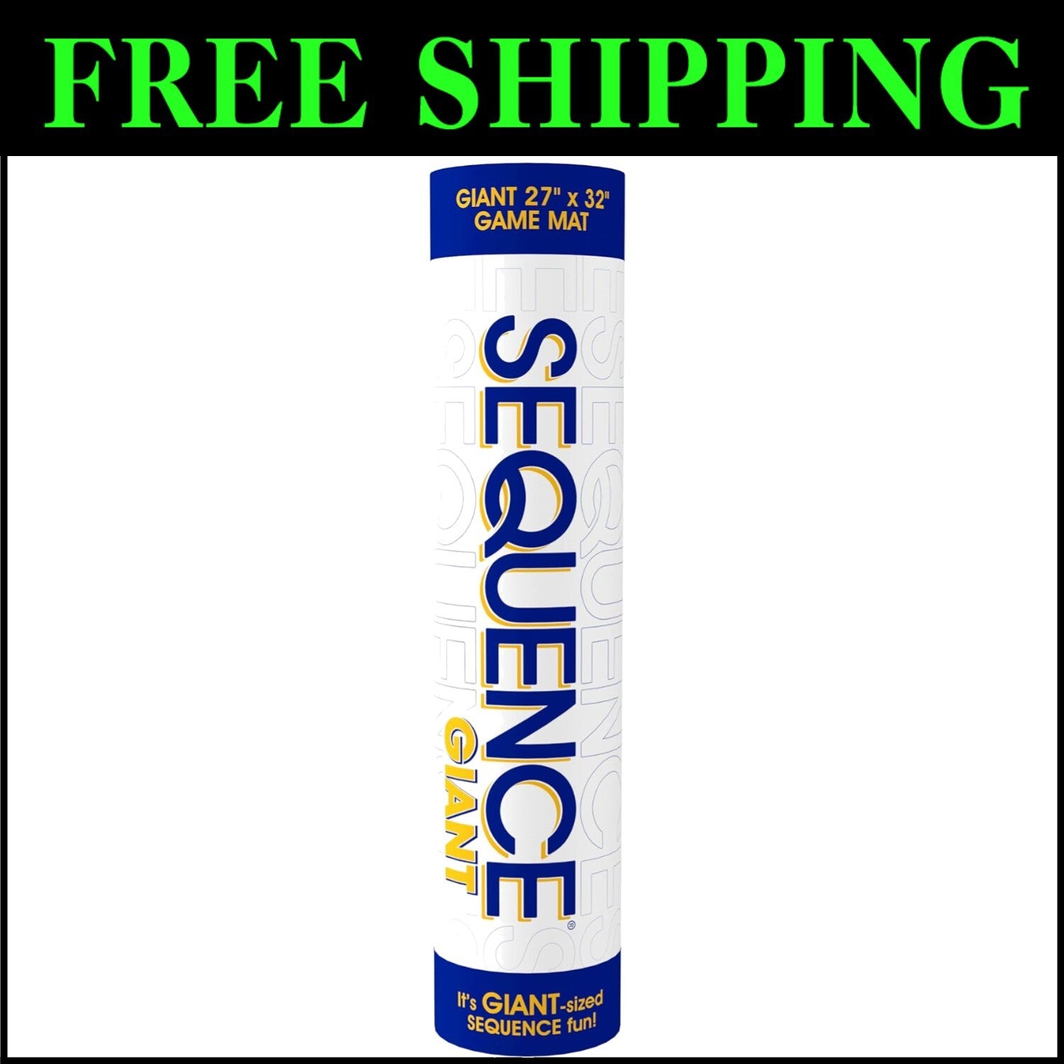 Extra-Large SEQUENCE Game with Roll-Up Mat & Colorful Chips - For Family Fun