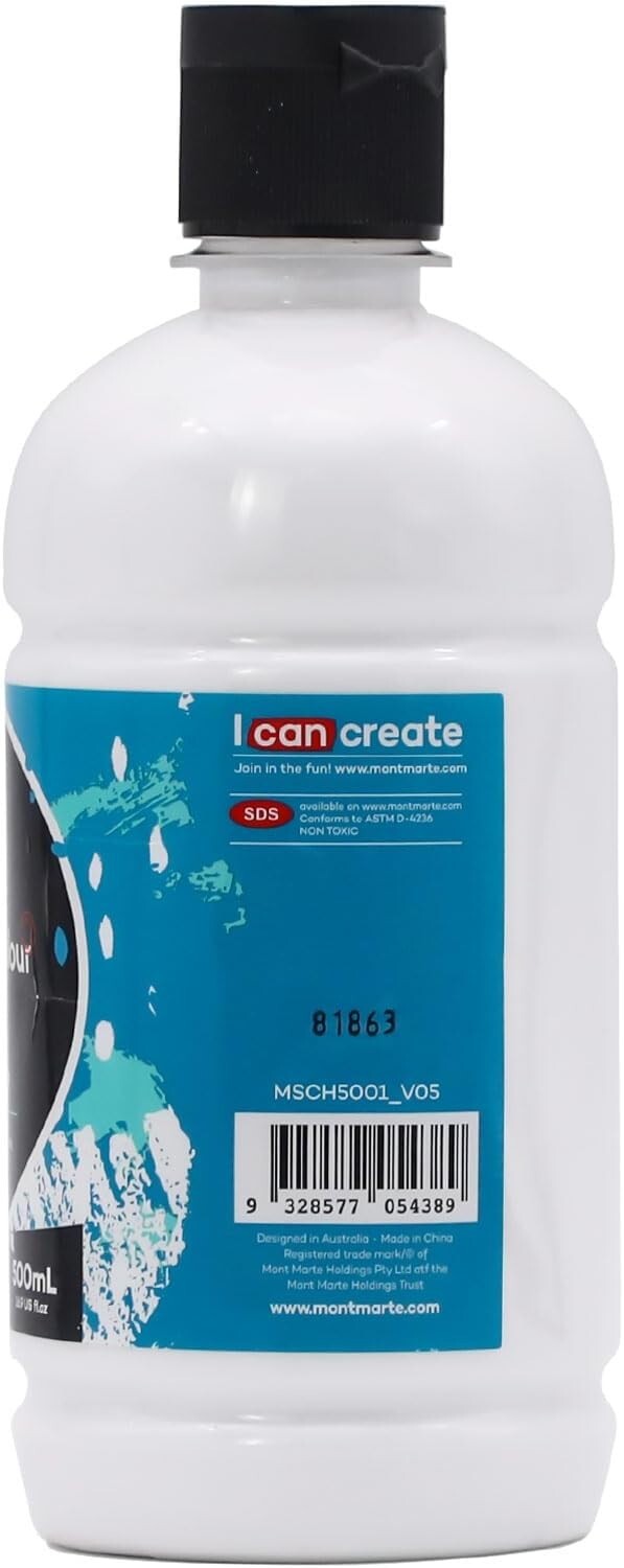 Artists’ Dream: 12 Semi-Matte Fast-Drying Acrylic Paints, 500ml Bottles