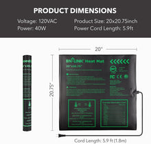Load image into Gallery viewer, Durable Hydroponic Heating Pad - 20" x 20.75" 2 Pack, Safe for Seed Germination