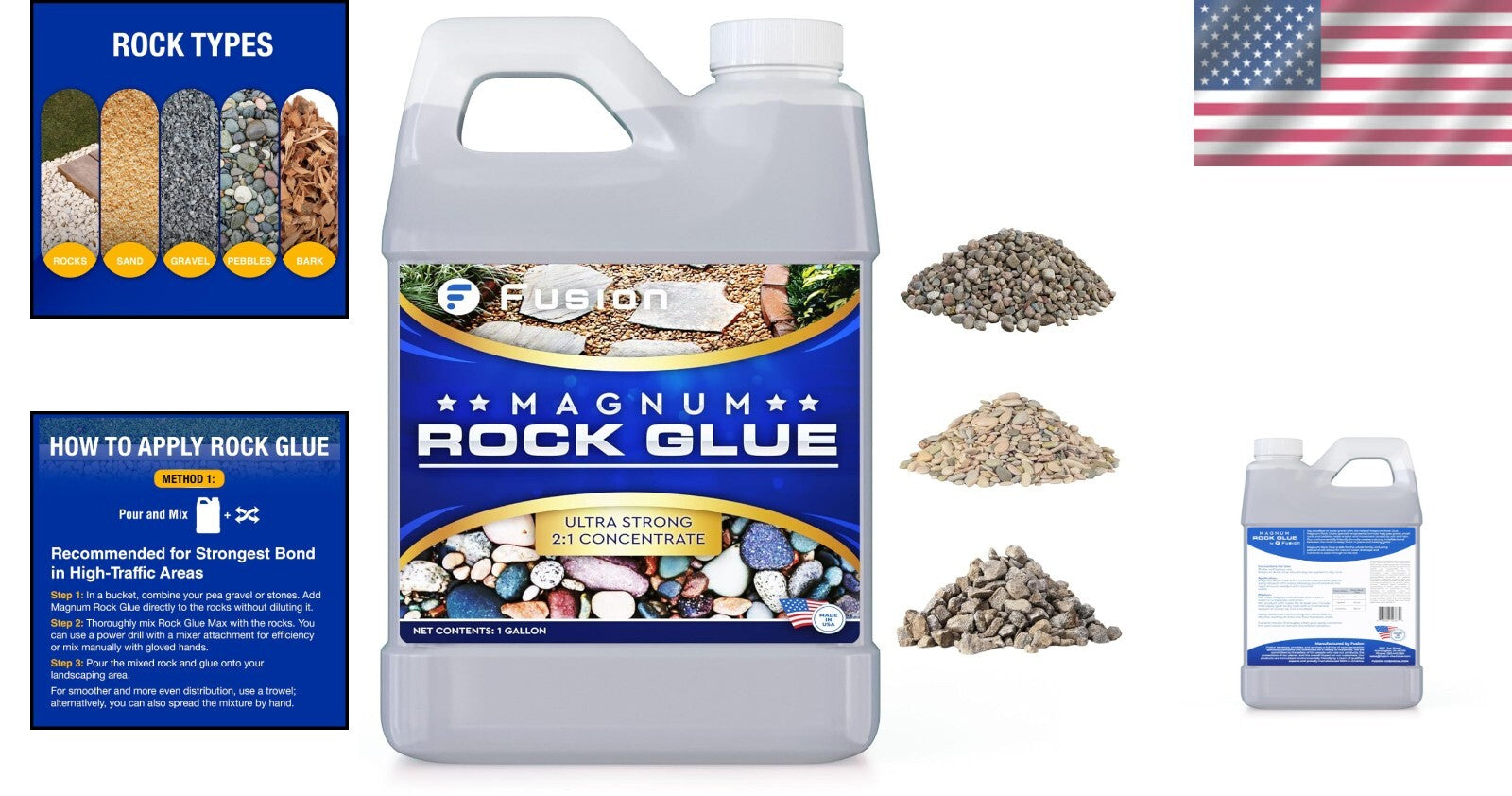 Ultimate 128oz Gel-Based Rock and Gravel Adhesive for Landscaping Excellence