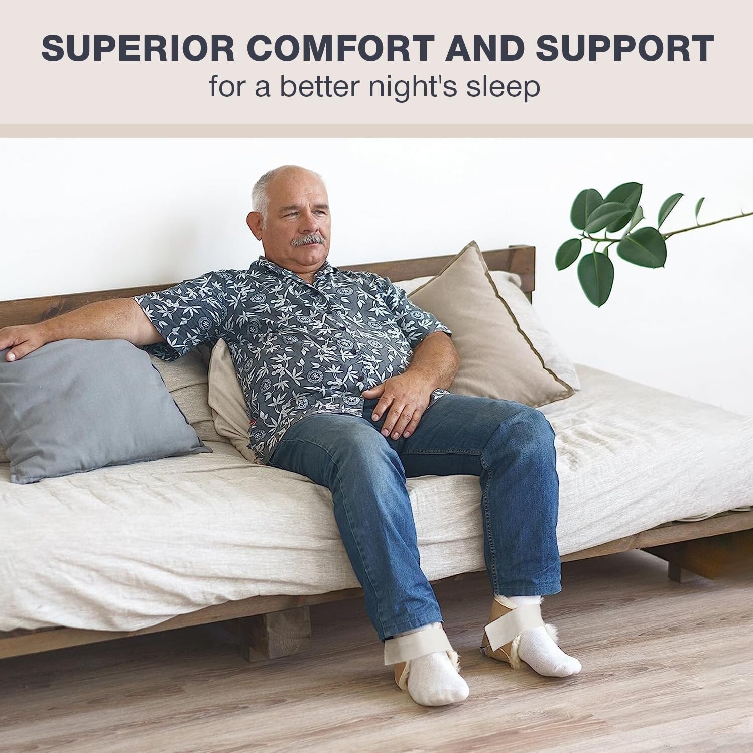 Medical-Grade Sheepskin Heel Protectors - Soft Cushions for Bed Sore Prevention