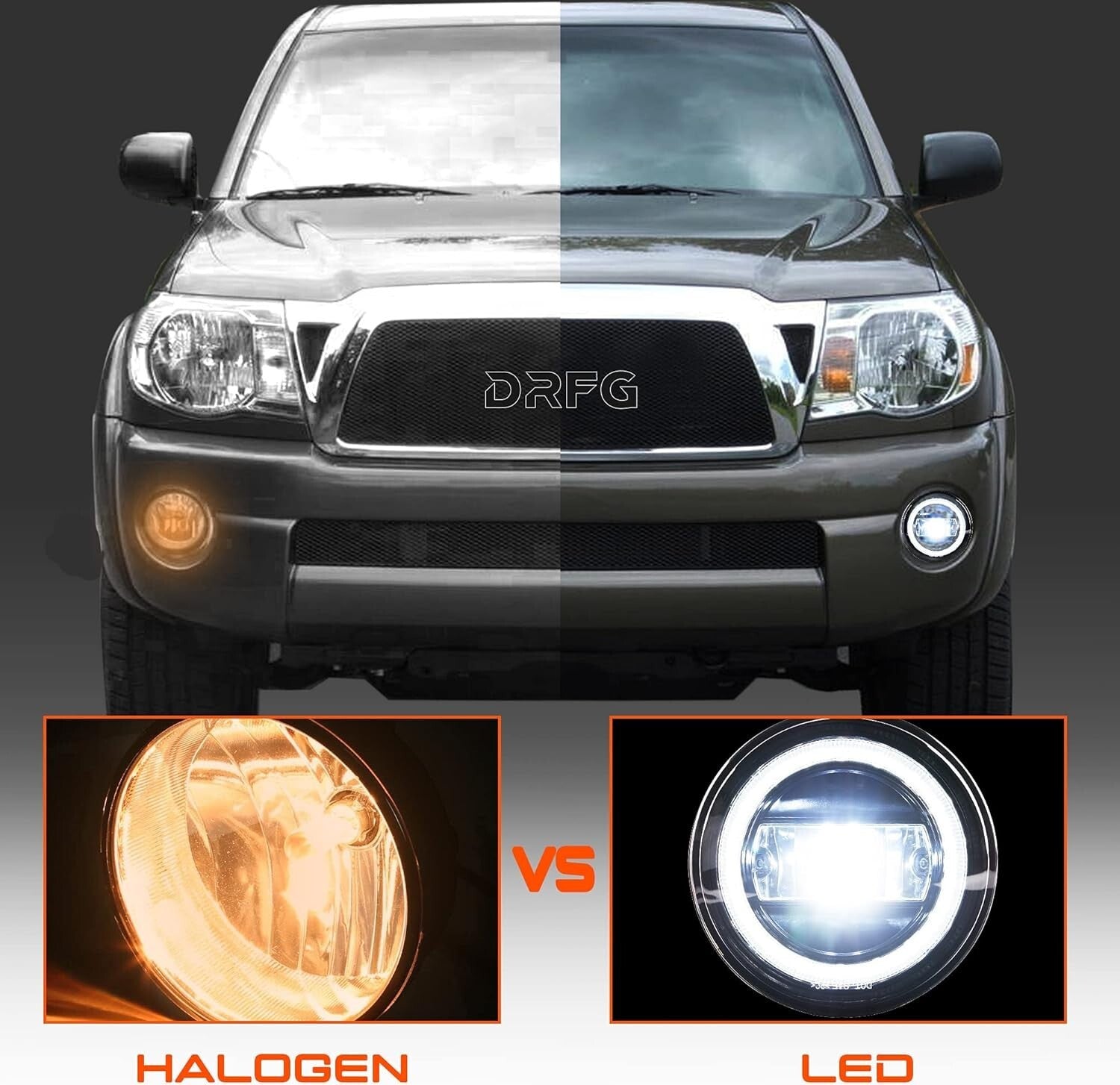 Bright LED Fog Light Assembly for Toyota Models 2004-2012 - Improved Visibility