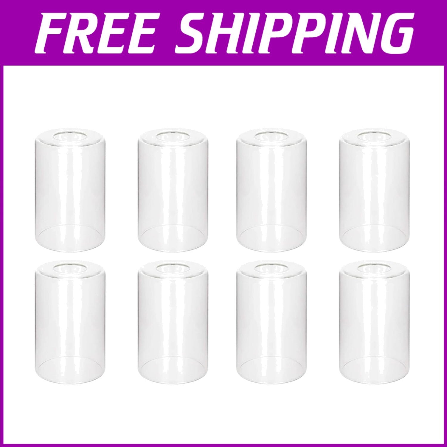 High Light Transmission Clear Glass Lamp Shade Set - Perfect for Chandeliers