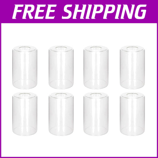 High Light Transmission Clear Glass Lamp Shade Set - Perfect for Chandeliers