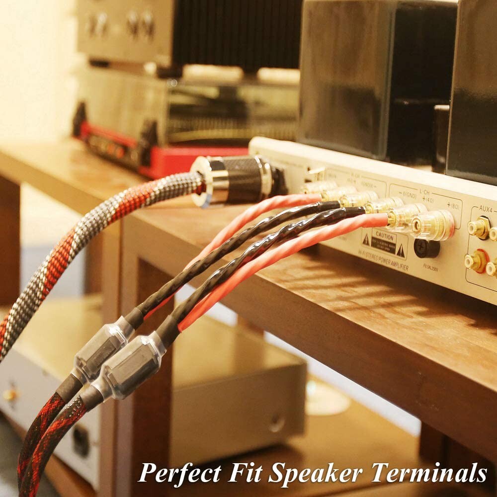Handcrafted Audiophile Biwire Speaker Cable - Low Signal Loss, Eco-Friendly