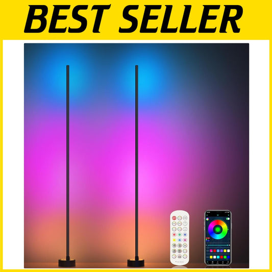 Adjustable Smart RGB Floor Lamps - Control via App/Remote, Color Change Features