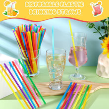 Load image into Gallery viewer, 3000 Pcs Colorful Long Disposable Straws - Perfect for Indoor and Outdoor Events
