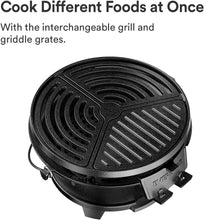 Load image into Gallery viewer, Compact Tabletop Cast Iron Grill &amp; Griddle - Charcoal Powered for Perfect Meals