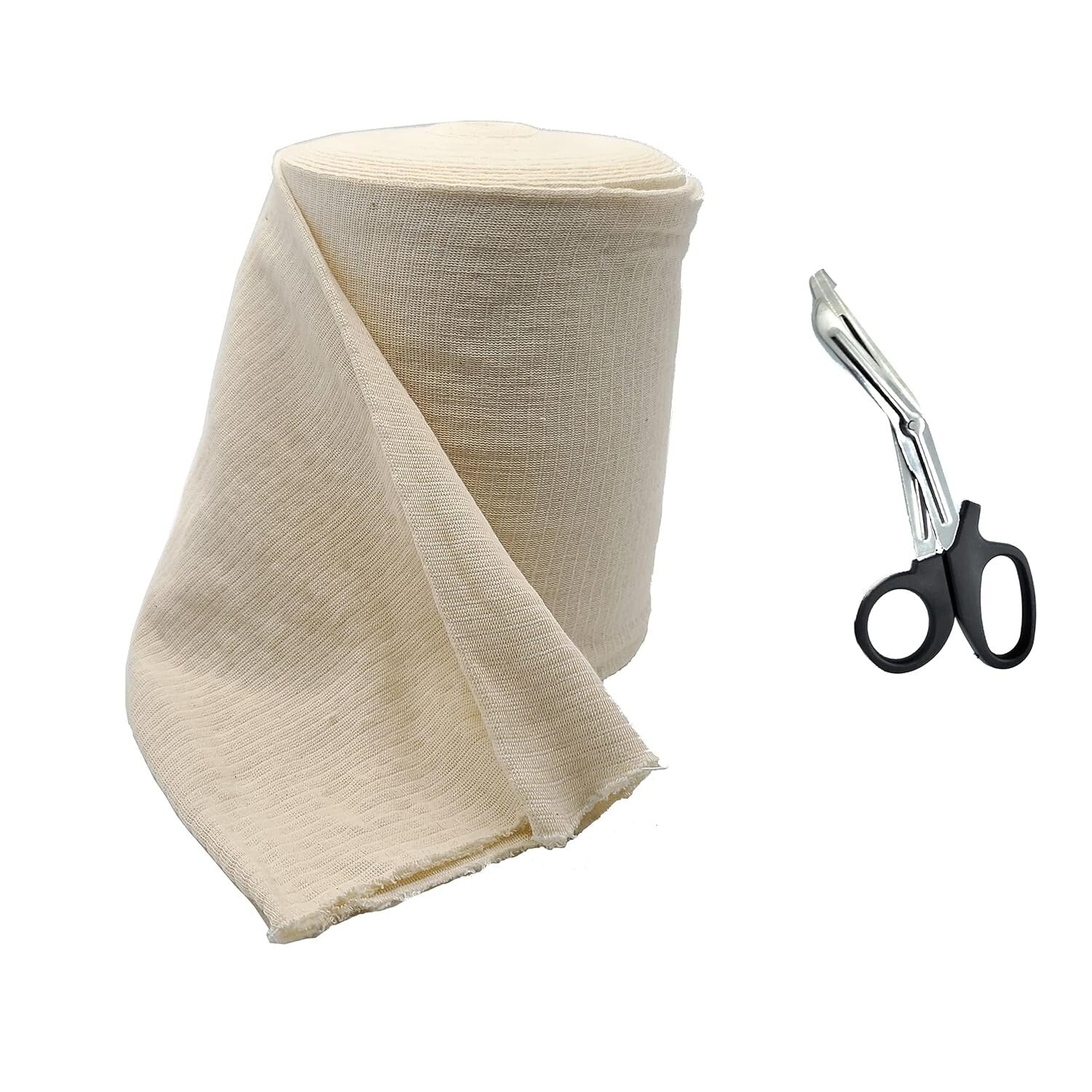 Elastic Tubular Bandage for Injury Support - 6.9" x 33' with Cutting Scissors