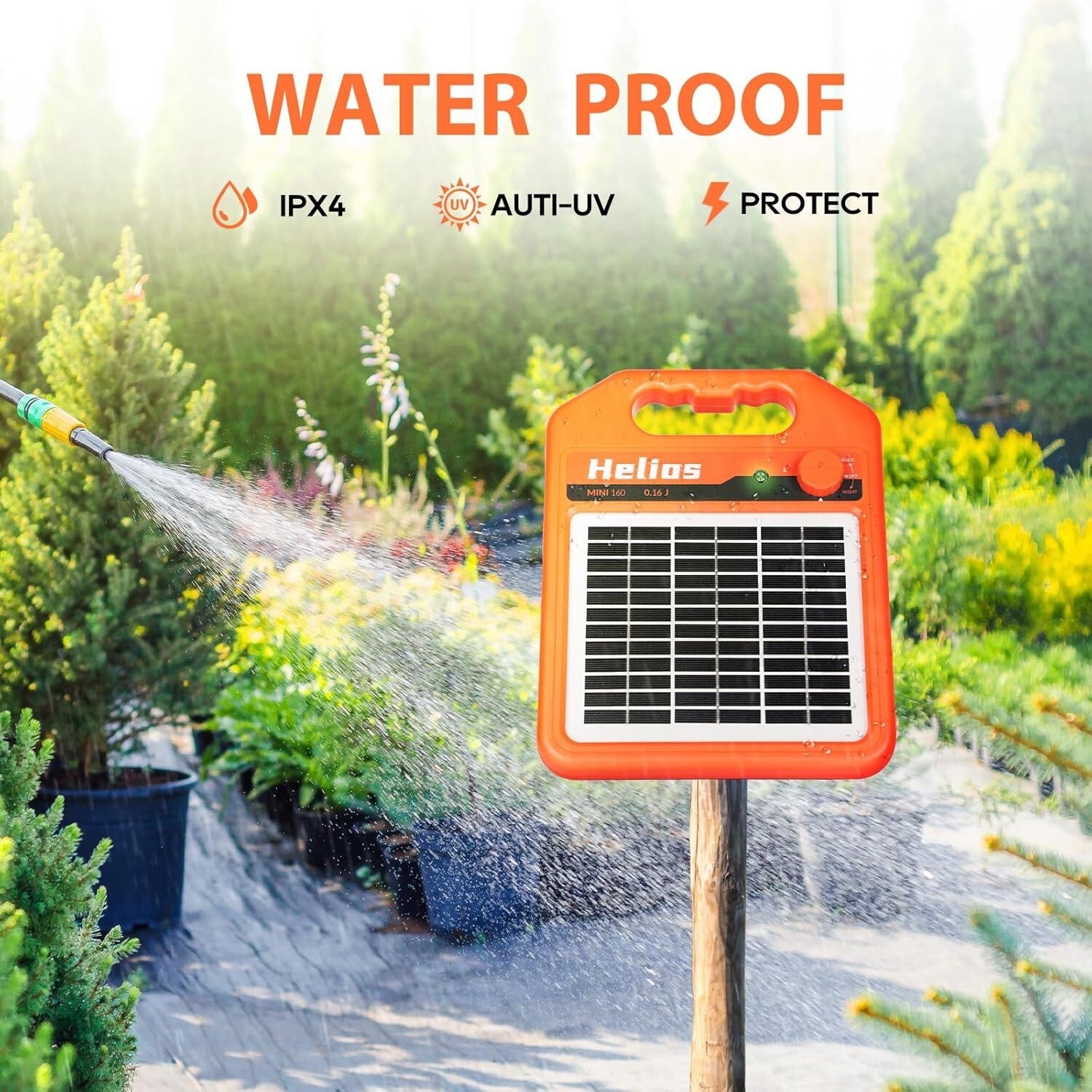 Versatile 0.16 Joule Solar Fence Charger - Day & Night Operation for Livestock